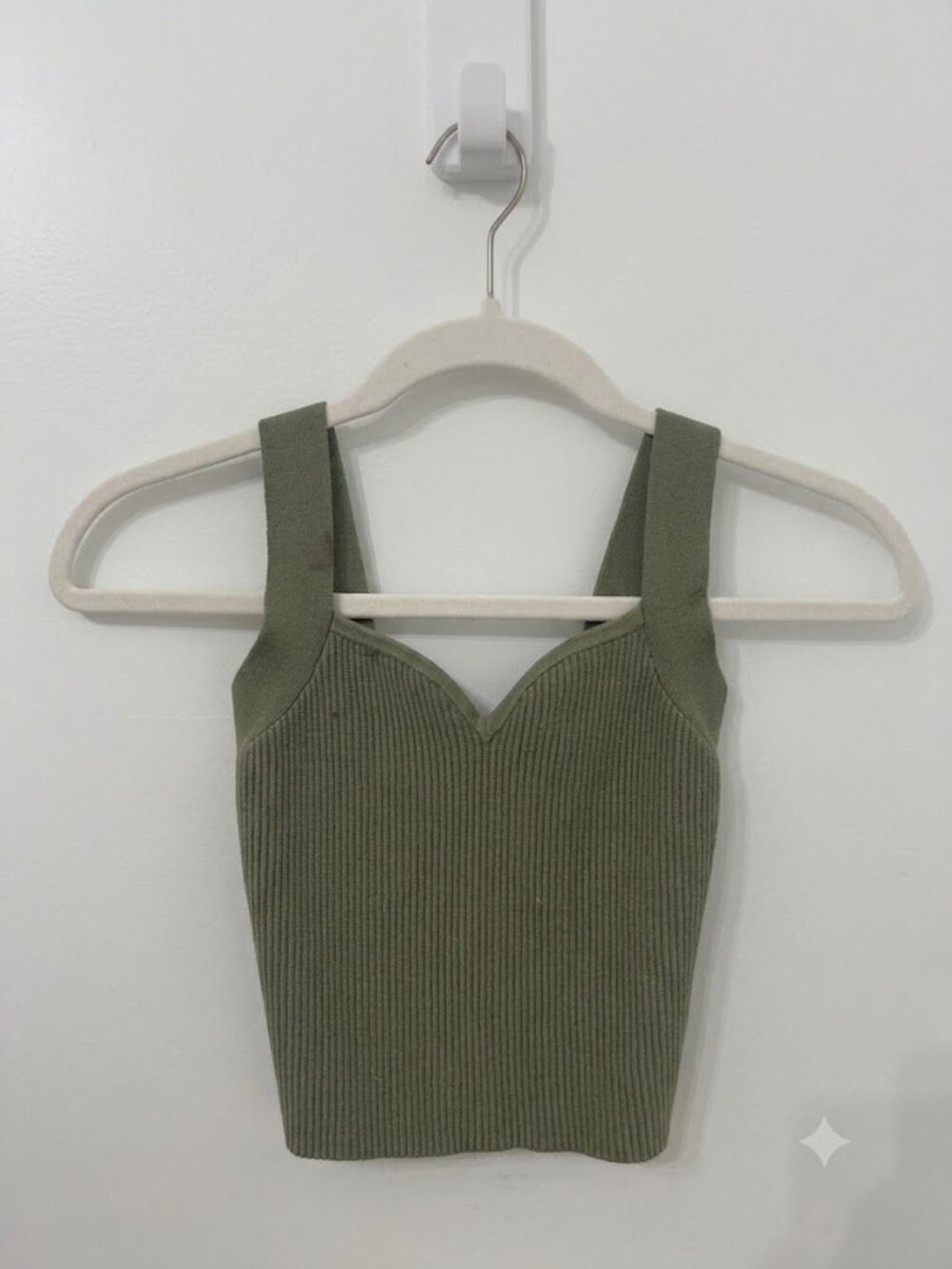 Abercrombie and Fitch Ottoman Sweetheart Tank Olive Green